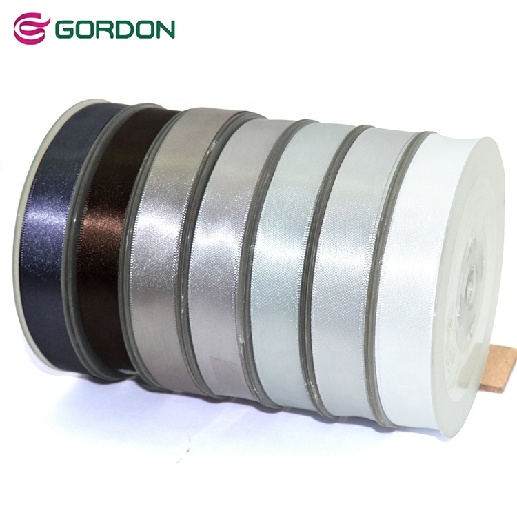 Gordon Ribbons Cintas Cotton Frizz Satin Ribbon Custom Size 100% Polyester Woven Edge Satin Ribbons
