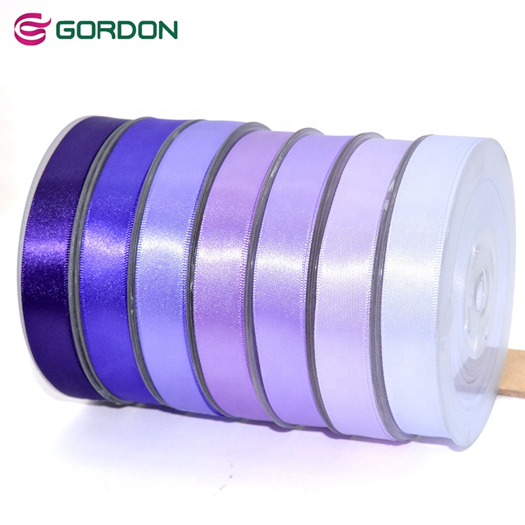 Gordon Ribbons Cintas Cotton Frizz Satin Ribbon Custom Size 100% Polyester Woven Edge Satin Ribbons