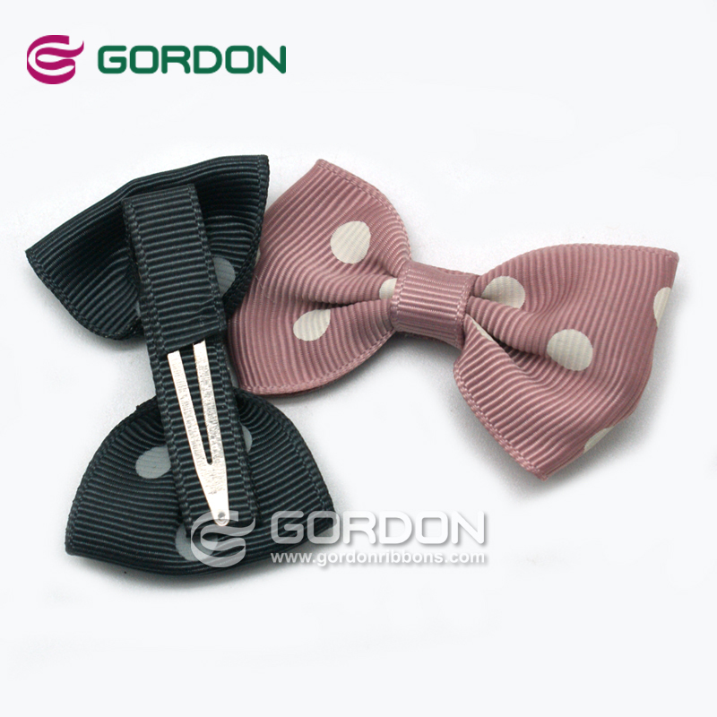 Gordon Ribbons Corde Ruban Multi Color Washable Grosgrain Ribbon Hair Bow With White Dots And Half Cover Clip For Girls