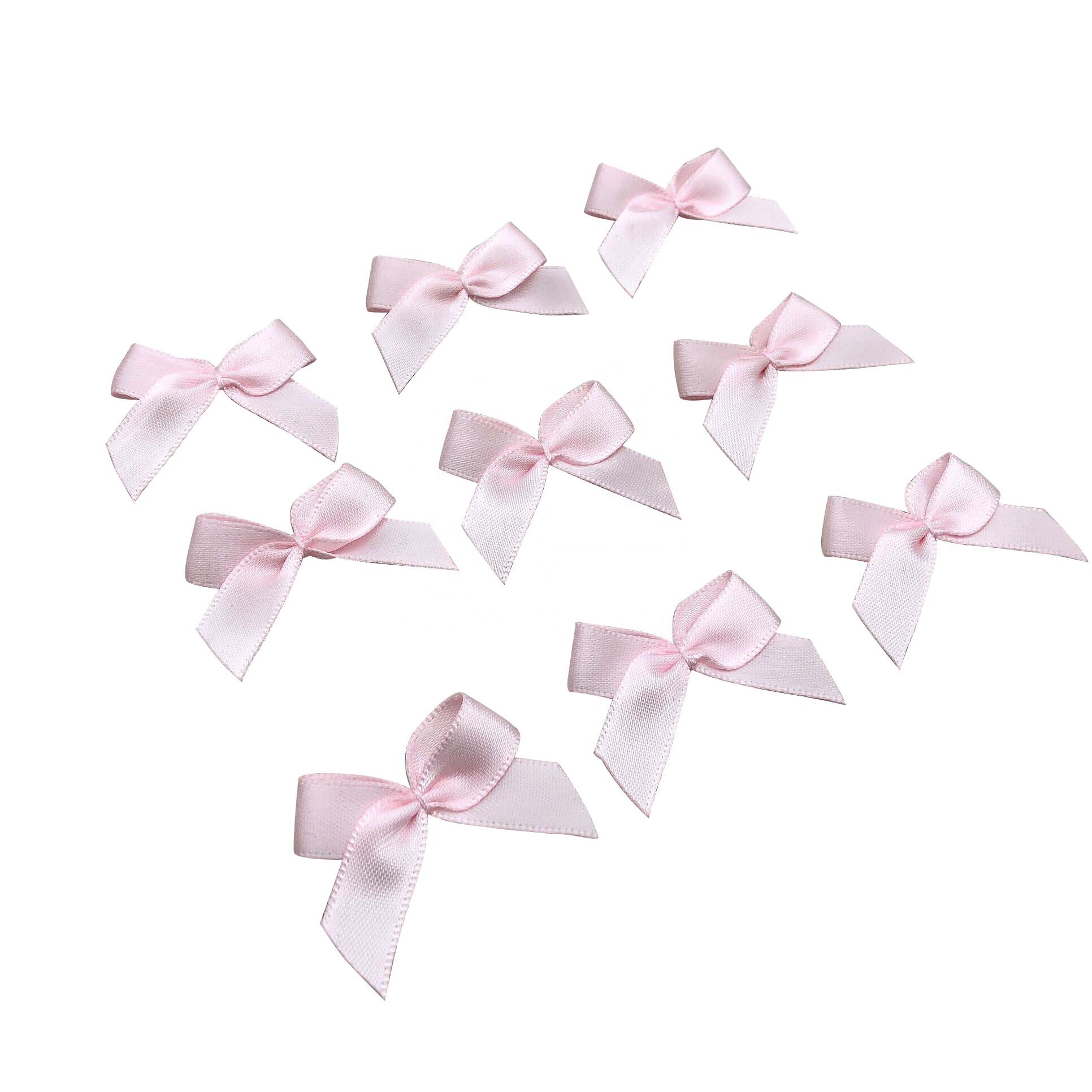 Gordon Ribbons Customized Size And Color Small Ribbon Bows Pink Rose  Floral Bow For Girl dress Women Garment Decoration
