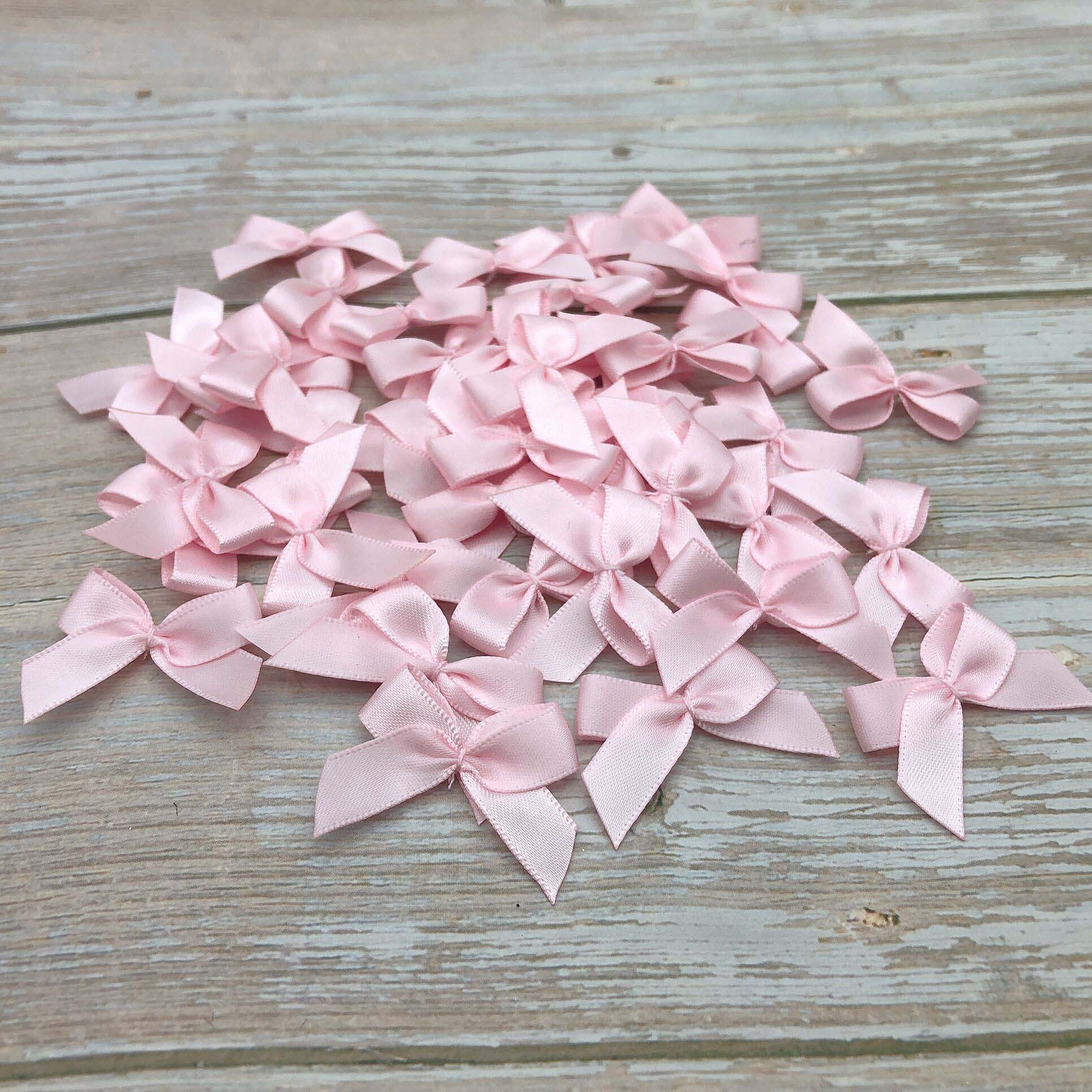 Gordon Ribbons Customized Size And Color Small Ribbon Bows Pink Rose  Floral Bow For Girl dress Women Garment Decoration