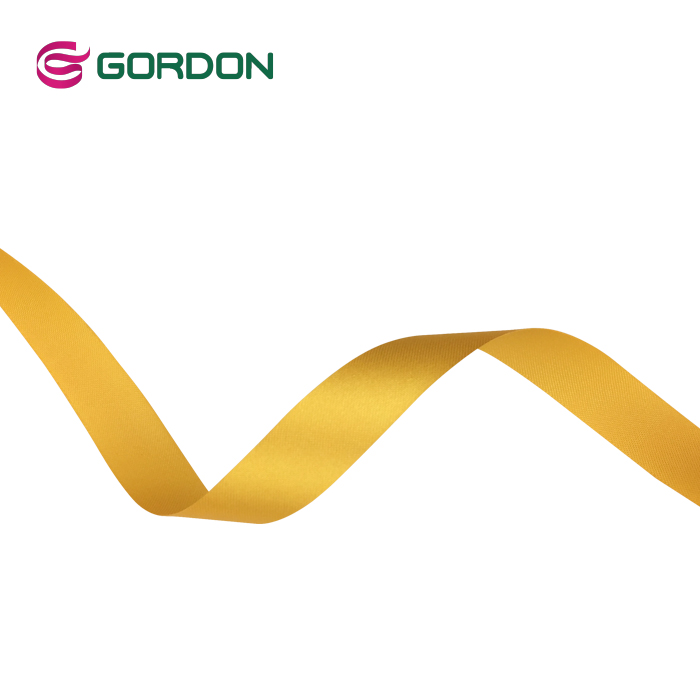 Gordon Ribbons Factory Wholesale Slit Edge Satin Woven Ribbon 3/8” Sari Silk Ribbon