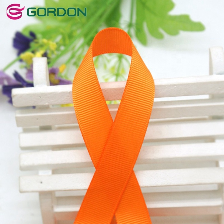 Gordon Ribbons Fantastic Ribbon Roll Gold Trim Grosgrain Polyester China supplier cheap 9mm RPET material grosgrain ribbon