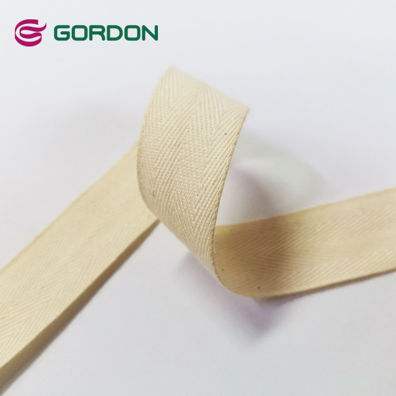 Gordon Ribbons Floral Raised Embroidery Blush Natural Cotton Ribbons