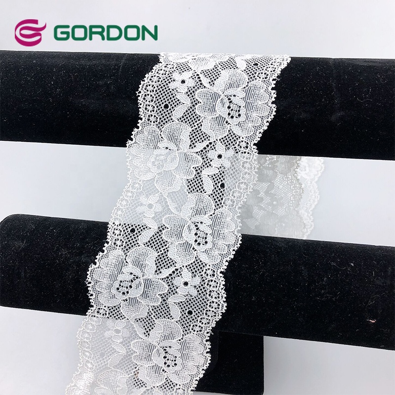Gordon Ribbons For Decoration Elastic White Trim fabric Lace Band