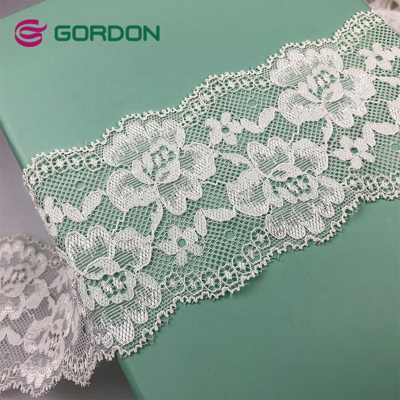 Gordon Ribbons For Decoration Elastic White Trim fabric Lace Band