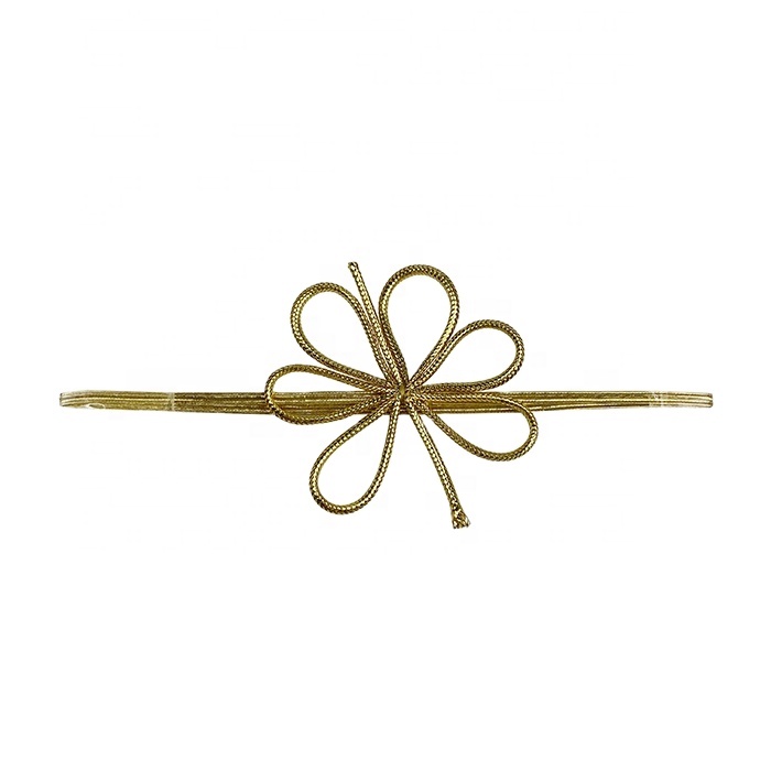 Gordon Ribbons Gold Wrapping  Elastic Ribbon Bow