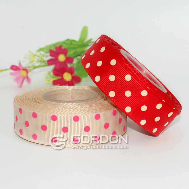 Gordon Ribbons Grosgrain For Sash Large Square Box Polka Ribbons
