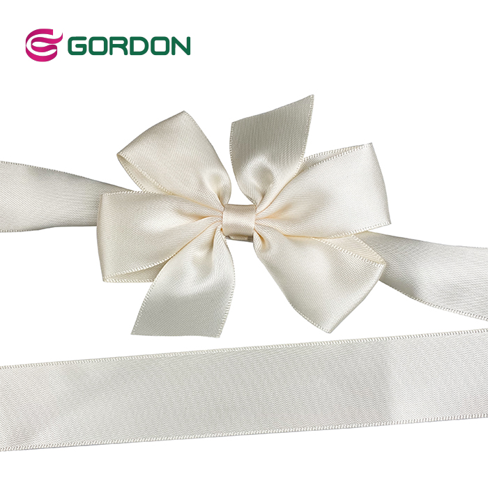 Gordon Ribbons Handmade Fashion Customized Pre-tied Satin Ribbon Bow for Decoration and Gift packing