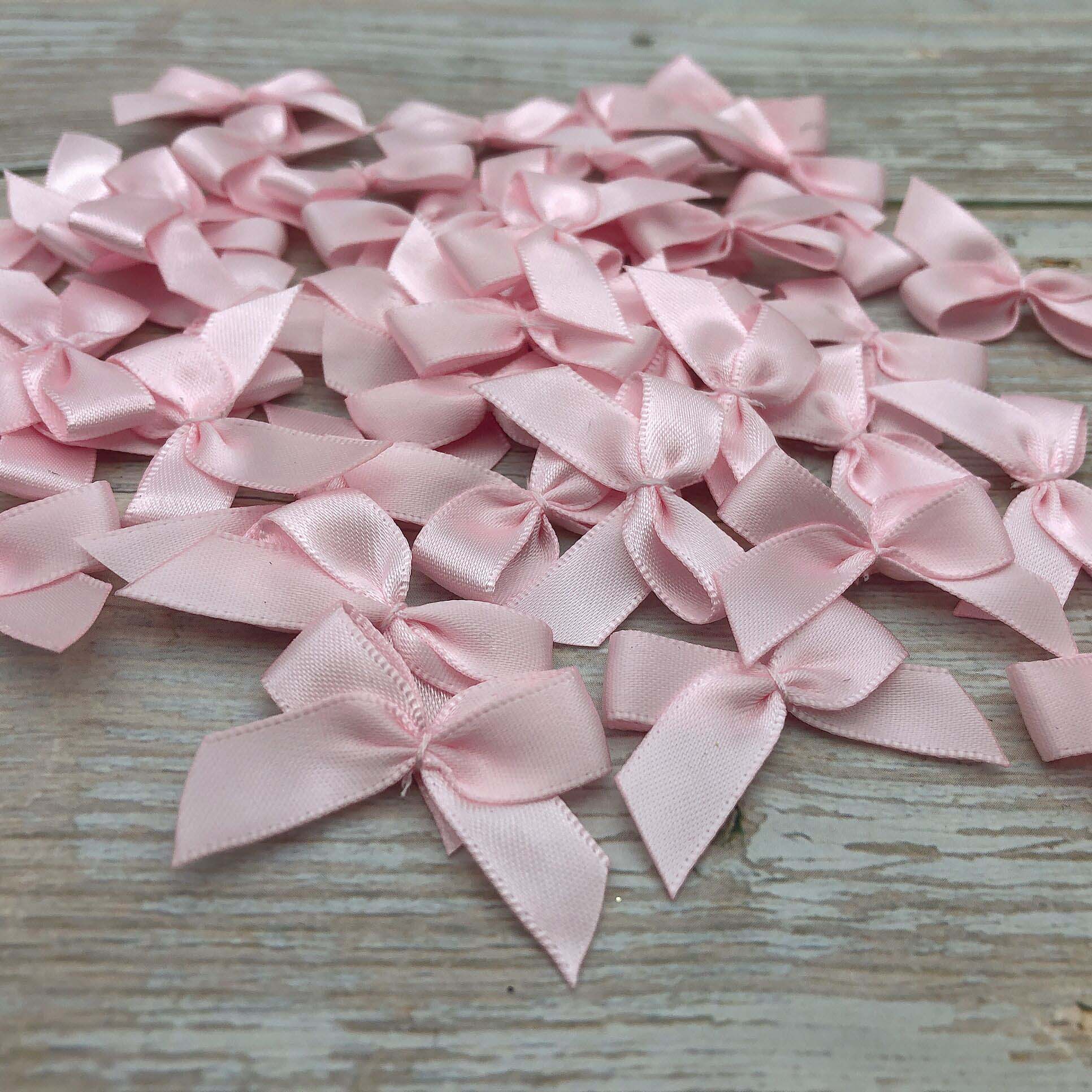 Gordon Ribbons High Quality Free Sample 100% Polyester Mini Small Satin bow For Underwear Decoration