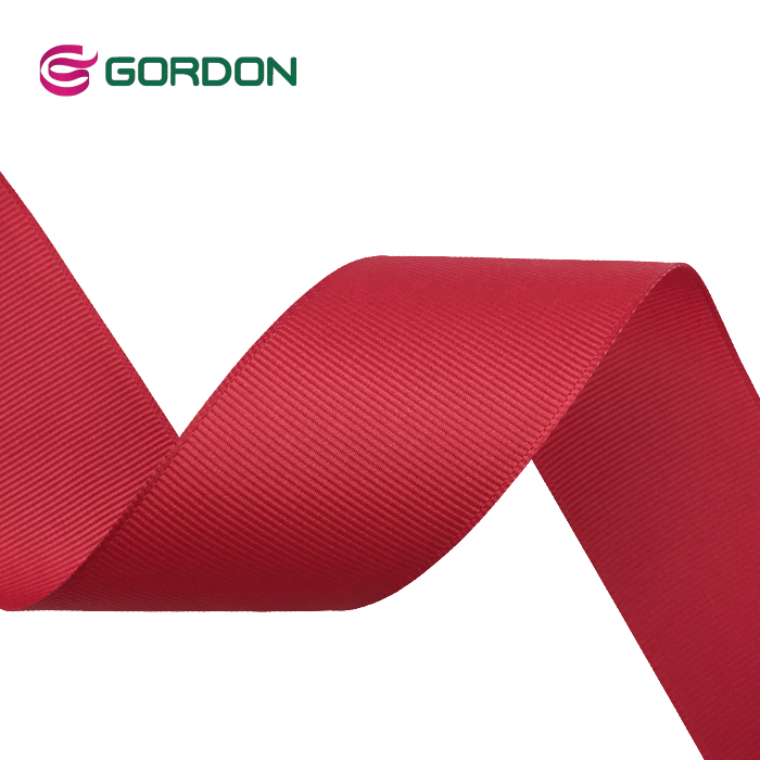 Gordon Ribbons In Stock Red Ribbon Gift Wrapping Tape 25mm Gross Grain Ribbon