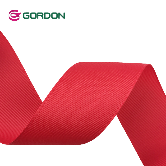 Gordon Ribbons In Stock Red Ribbon Gift Wrapping Tape 25mm Gross Grain Ribbon