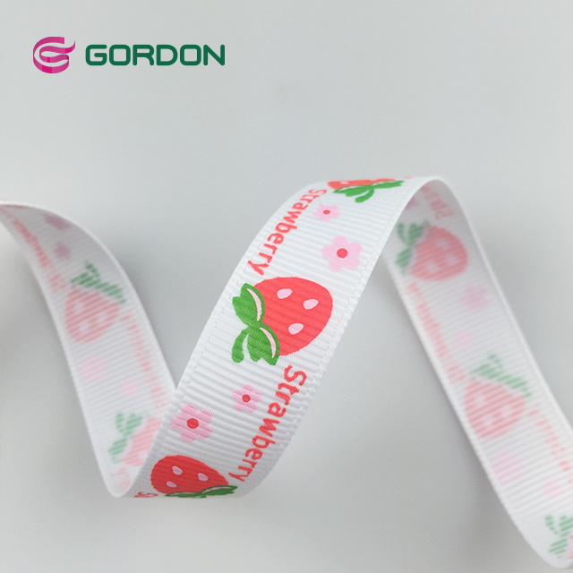 Gordon Ribbons Jacquard Fruit Print Gift Grosgrain Wrapping Burnt Orange Ribbons