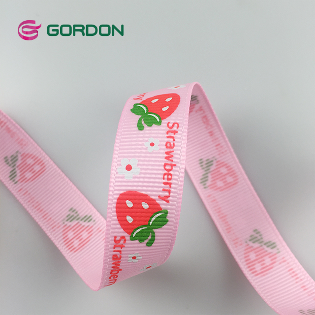 Gordon Ribbons Jacquard Fruit Print Gift Grosgrain Wrapping Burnt Orange Ribbons