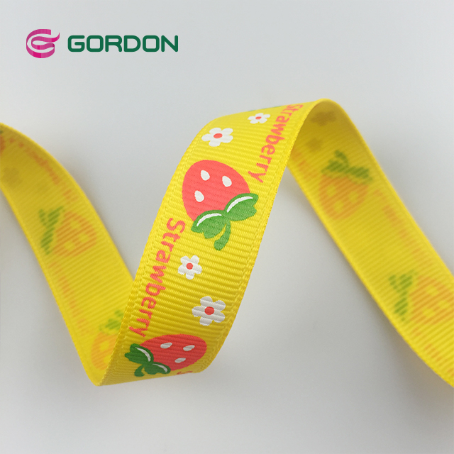 Gordon Ribbons Jacquard Fruit Print Gift Grosgrain Wrapping Burnt Orange Ribbons