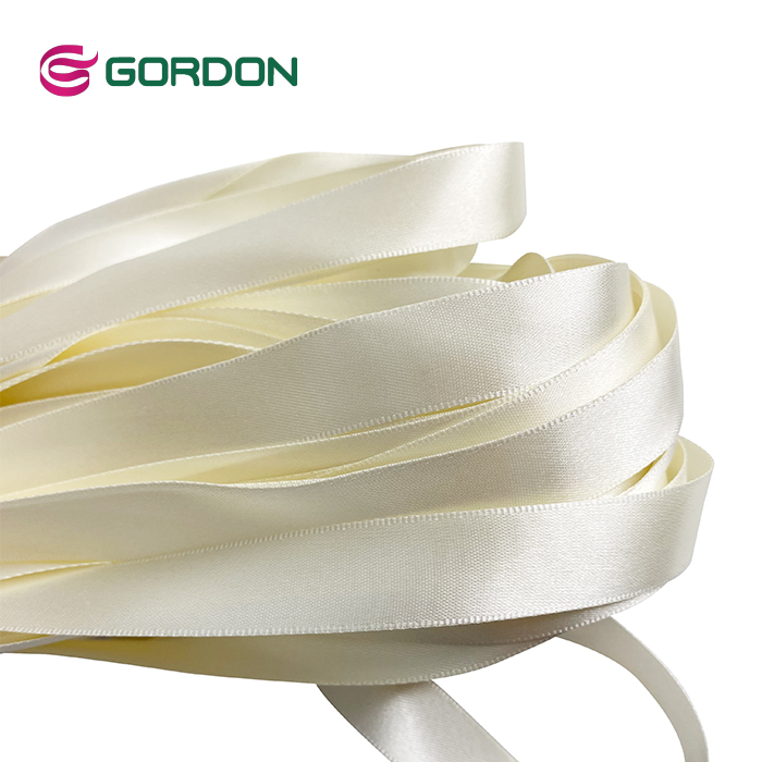 Gordon Ribbons Multi Colored Shiny Satin Ribbon 100%  Polyester 1cm Solid color Glossy Ribbons For Packing Gift