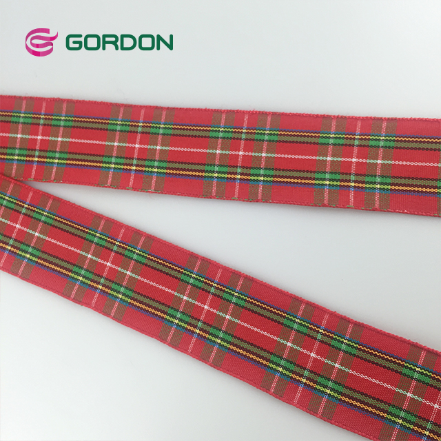 Gordon Ribbons Noeud Ruban Buffalo Check Gift Packing Decoration Gingham Tartan Plaid 100% Polyester Ribbon