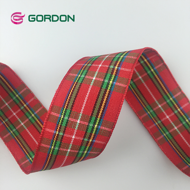 Gordon Ribbons Noeud Ruban Buffalo Check Gift Packing Decoration Gingham Tartan Plaid 100% Polyester Ribbon