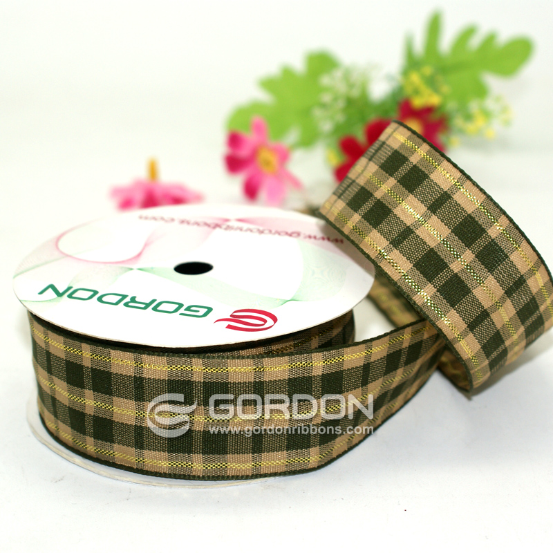 Gordon Ribbons Noeud Ruban Buffalo Check Wired Ribbon 2.5 Inch Plaid Gift Packing Decoration Gingham Tartan Plaid For Holiday