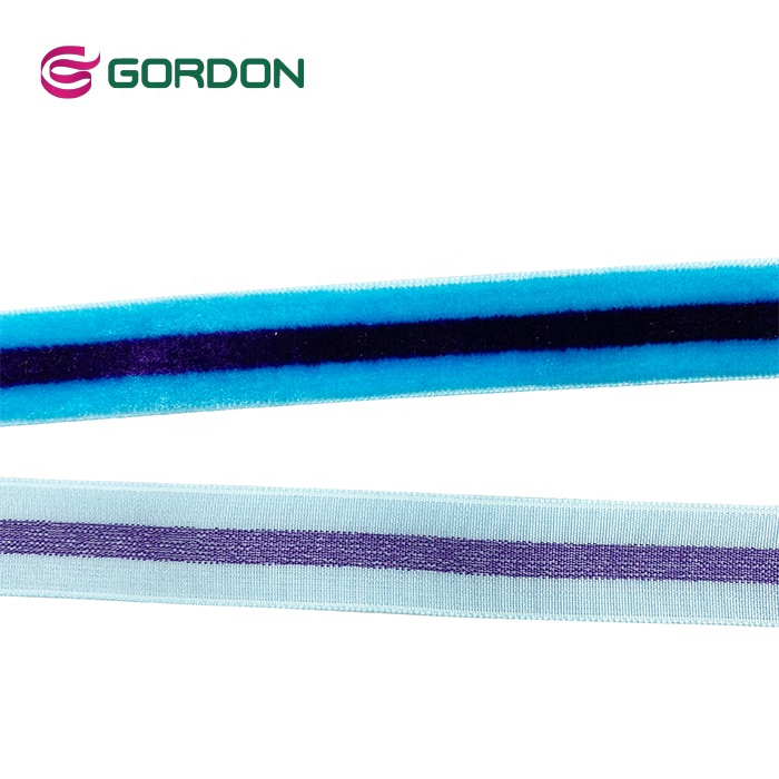 Gordon Ribbons Nylon Two Color Thin Velvet Ribbons Wholesale Roll