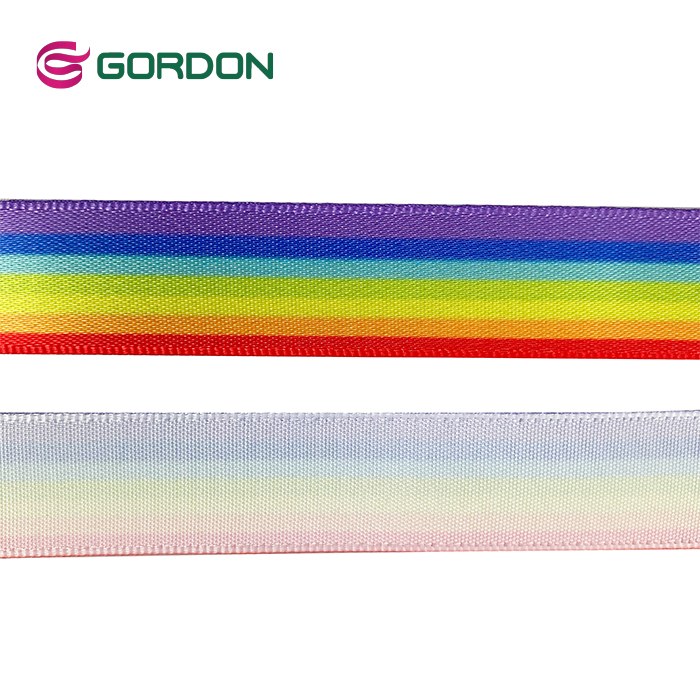 Gordon Ribbons Pink Custom 2.5 Inches Black And Natural Stripe Ribbons