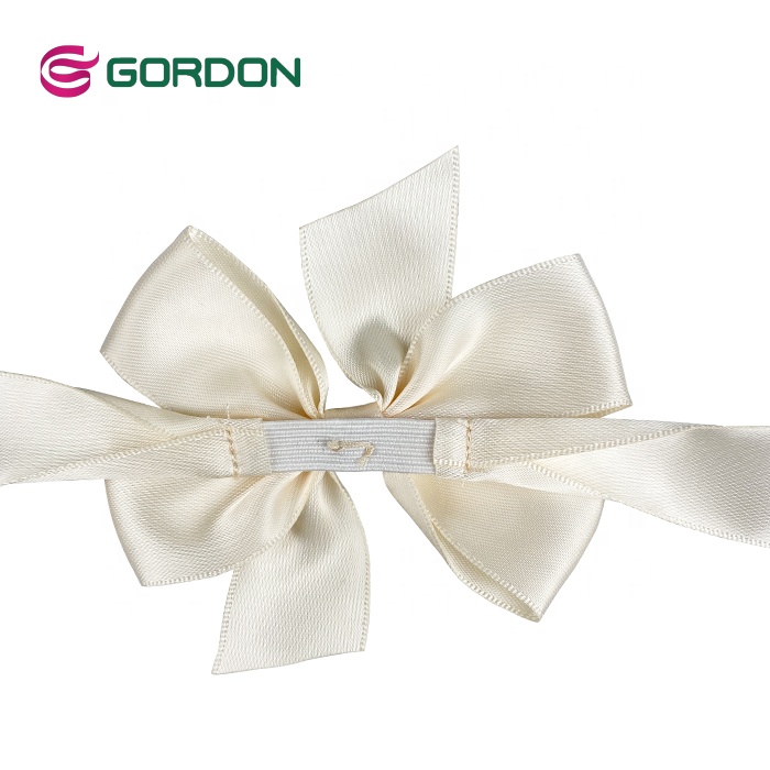 Gordon Ribbons Pre-Tied Satin Ribbon Bow With Elastic Loop Gift Package Ribbon Bow