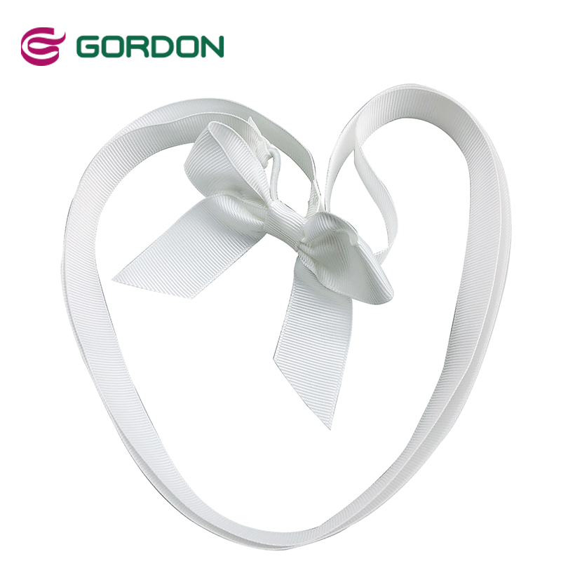 Gordon Ribbons Pre-tied Elastic Gold Satin Ribbon Bow for Gift Packing