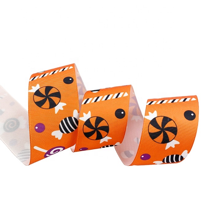 Gordon Ribbons Rose Gold Foiling 3D On Halloween Grosgrain Ribbons