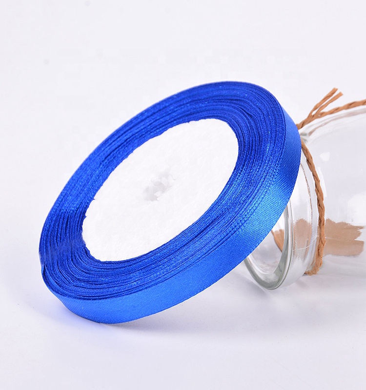 Gordon Ribbons Ruban  Custom size and color Polyester 3/8 Single/Double Face Satin Ribbon Used For Decoration Gift Wrapping tape