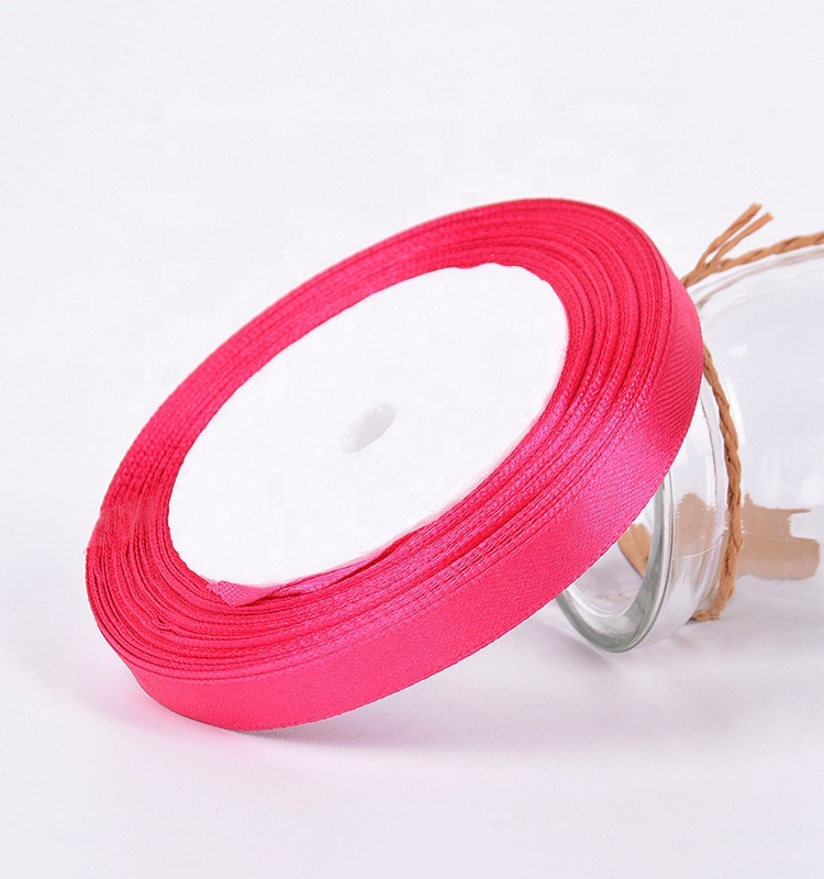 Gordon Ribbons Ruban  Custom size and color Polyester 3/8 Single/Double Face Satin Ribbon Used For Decoration Gift Wrapping tape
