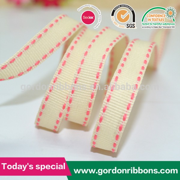 Gordon Ribbons Ruban Grosgrain Gift Wrapping Black And White Stitch Ribbon For Embellishments stitch tape