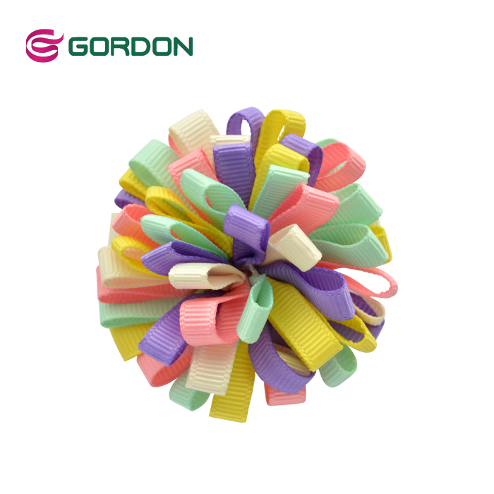 Gordon Ribbons Ruban Satin Cheap Wired Curling  Jacquard Fruit Print Gift Grosgraing Wrapping  Mix Color  With Hair Clip