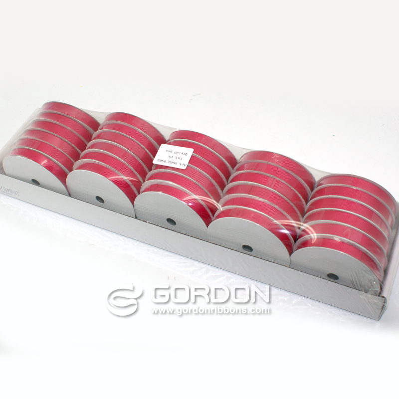 Gordon Ribbons Satin Ribbon Colorful 100%  Polyester Delicate Retail Packing Customized Satin Ribbon Spool Retail Packing