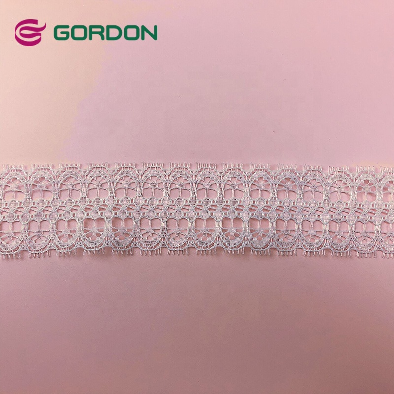 Gordon Ribbons White Stretch Lace Elastic Trim Ribbon For Shoes