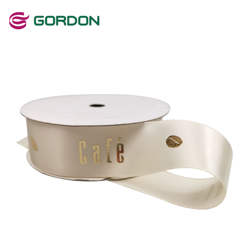 Gordon Ribbons Wholesale 1 Customised Ribbon 25mm Double Face Satin Embossing Ribbon Custom