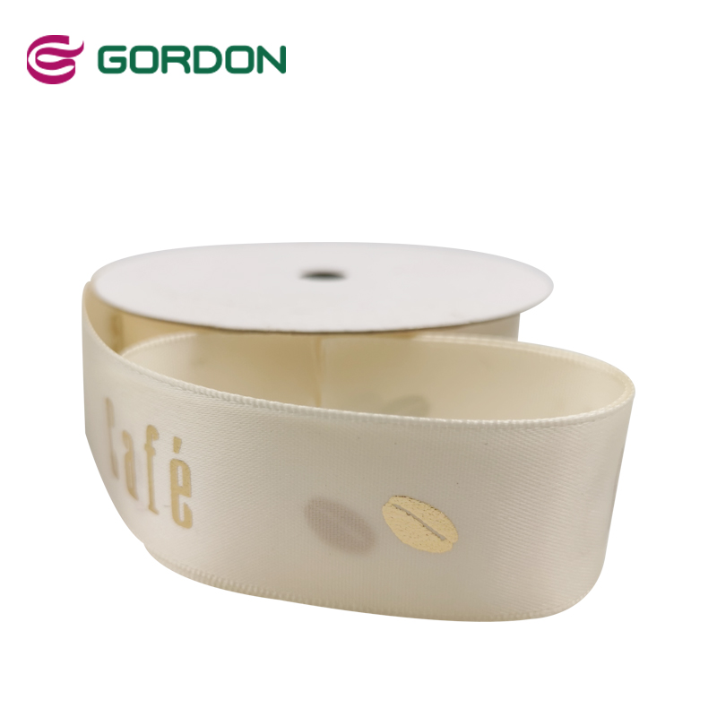Gordon Ribbons Wholesale 1 Customised Ribbon 25mm Double Face Satin Embossing Ribbon Custom