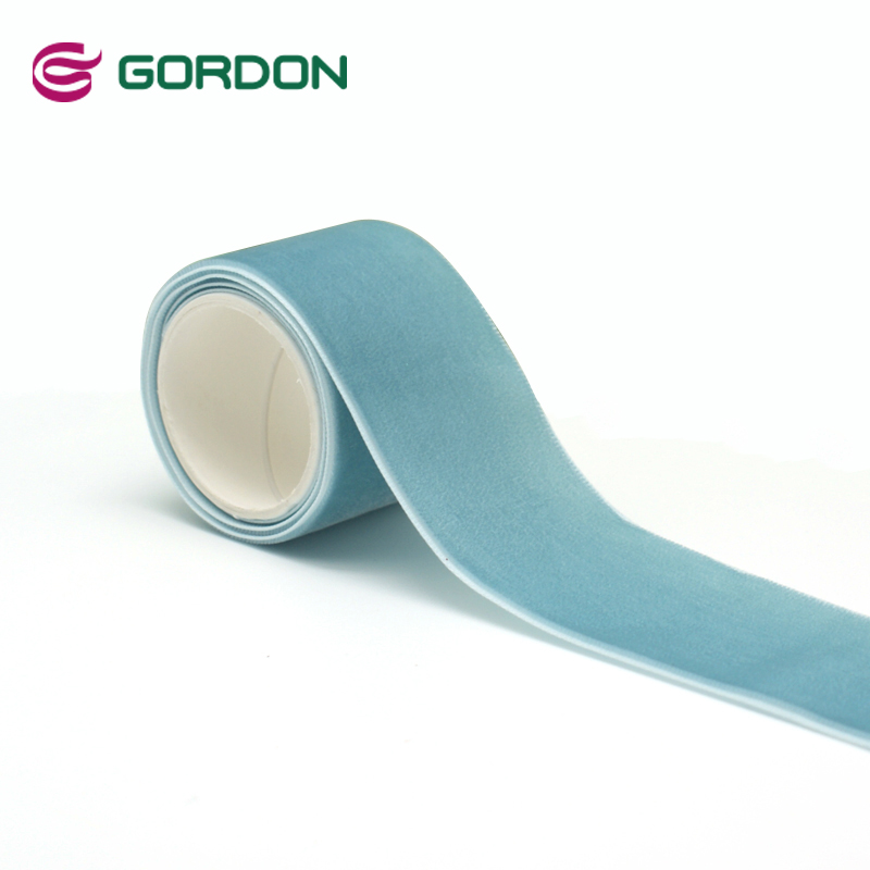 Gordon Ribbons Wholesale 1” Ribbon Velvet 25mm One Side Black Velvet Ribbon