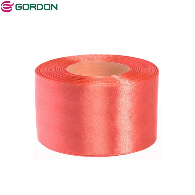 Gordon Ribbons Wholesale 4 Inch 100% Polyester Single Double Face Satin Ribbon 100mm  for Wedding Chairs Decoration Ribbons