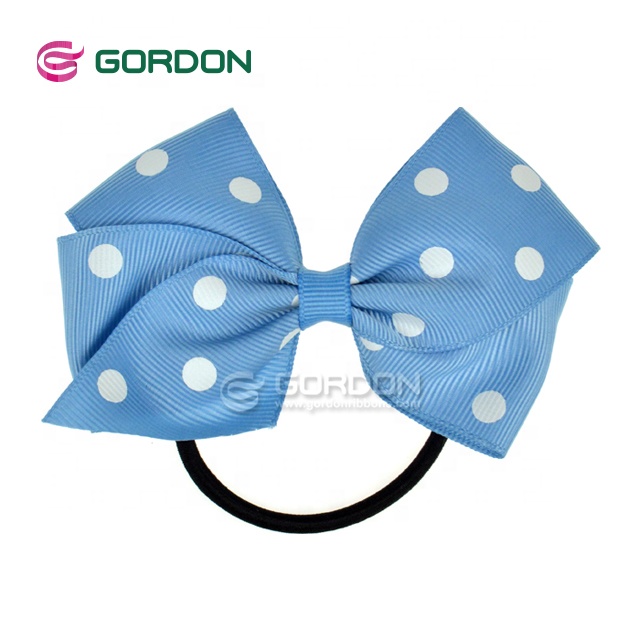 Gordon Ribbons Wholesale Hair Bows DIY Bows With Elastic For Baby Girls hair Accessories Easier Hold Hair Customized logo accept