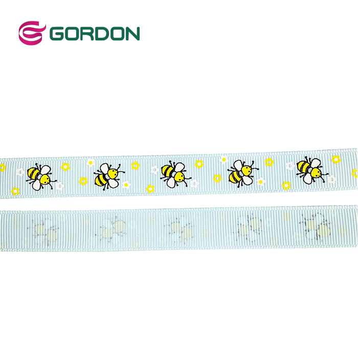 Gordon Ribbons Wired Bees Pink Custom Ribbons