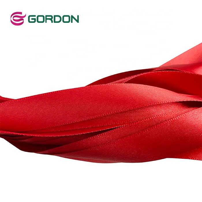 Gordon Wholesale Dazzle With Brilliance Slit Edge Smooth Satin Woven Ribbon 1”Sari Silk Ribbon