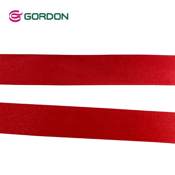 Gordon Wholesale Dazzle With Brilliance Slit Edge Smooth Satin Woven Ribbon 1”Sari Silk Ribbon