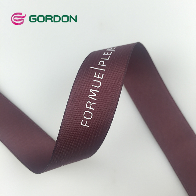 Grodon ribbons custom logo printed satin ribbon