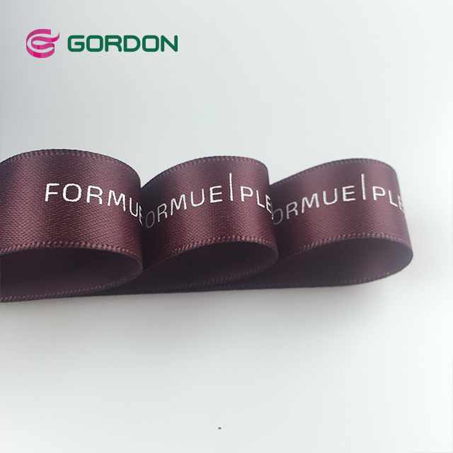 Grodon ribbons custom logo printed satin ribbon