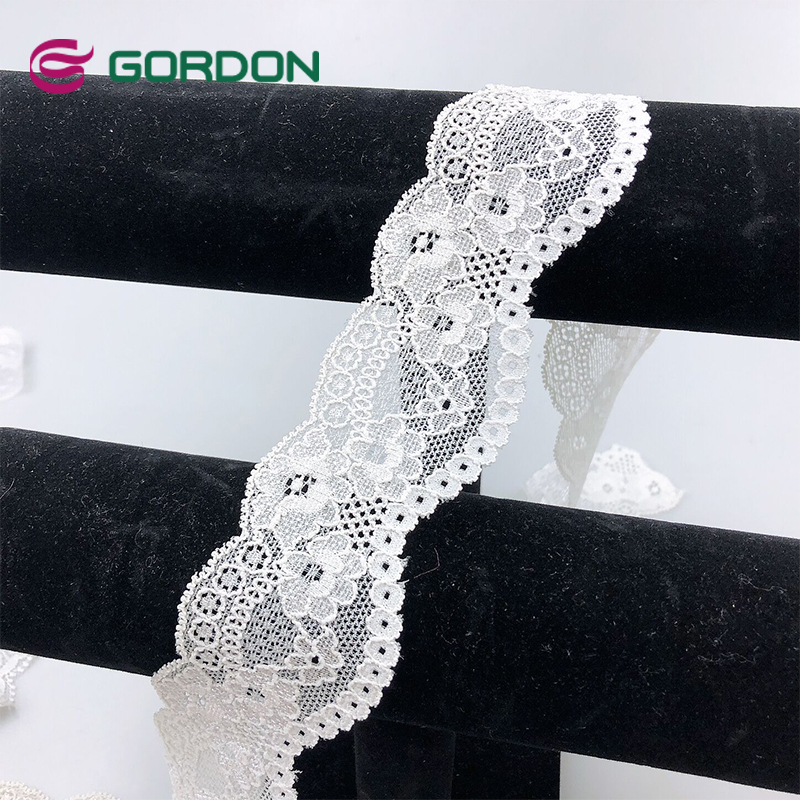 High Quality White Elastic Lace Ribbon Trims Underwear Lace Trim Embroidered For Sewing Decoration african lace fabric