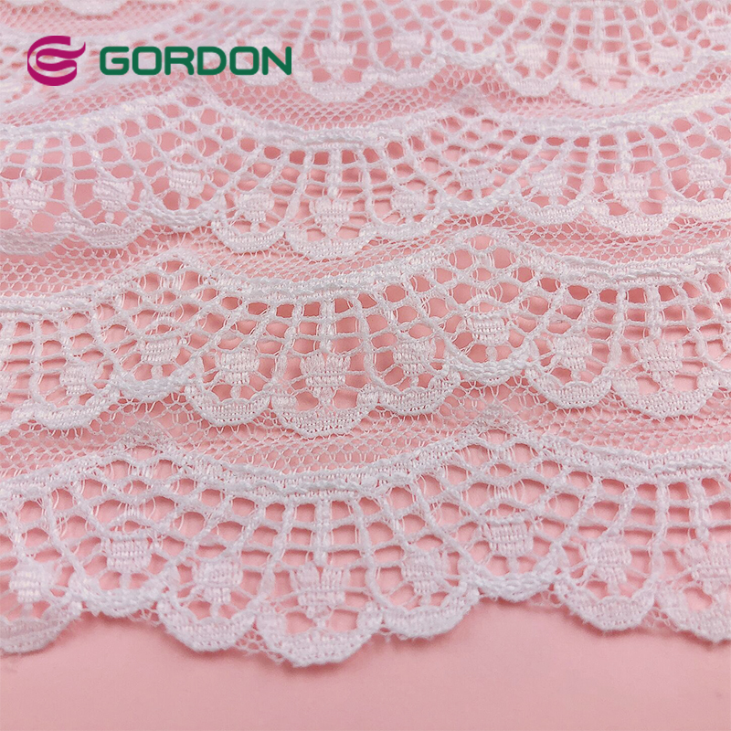 New Products White Cotton Lace Ribbon Classic Hot Style Lace Fashion Women's Embroidery Lace Fabric