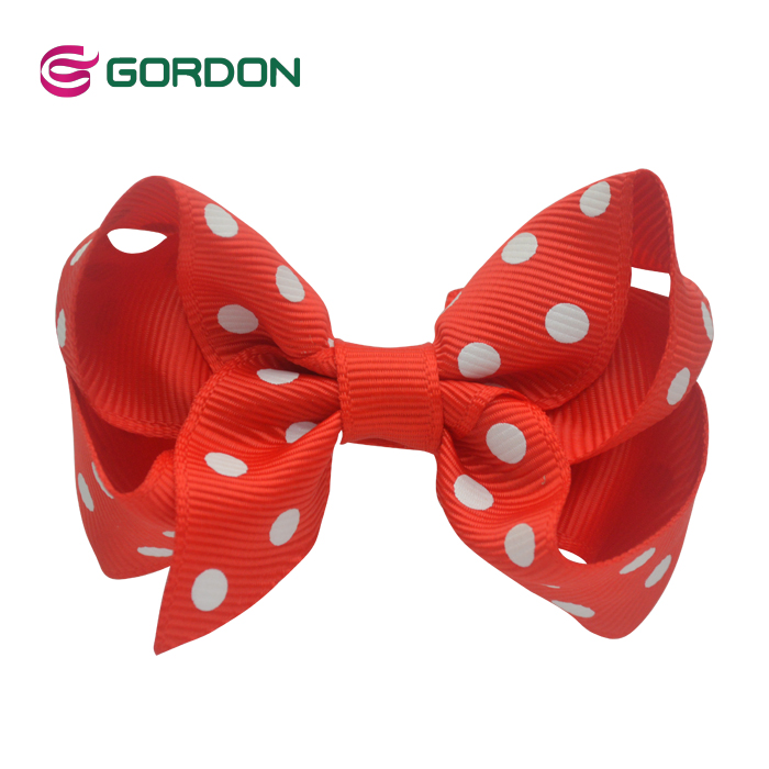 Solid color grosgrain ribbon handmade hair bows
