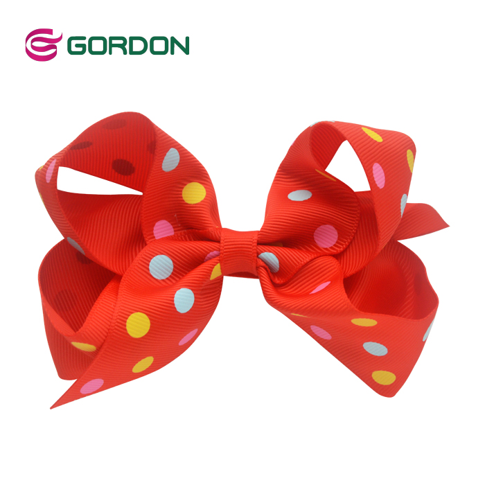 Solid color grosgrain ribbon handmade hair bows