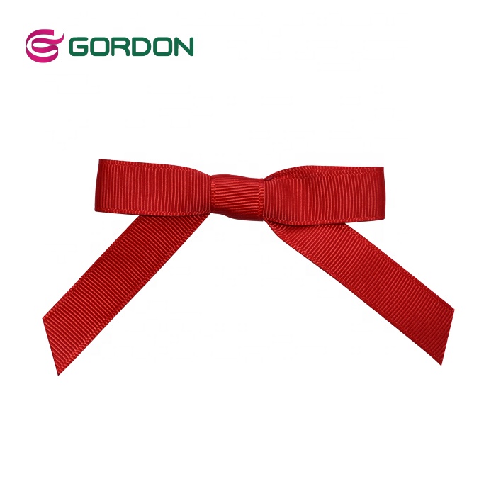 Special Self-adhesive Bow Custom Grosgrain Pre-tied Ribbon Bows with Special Adhesive on the backside