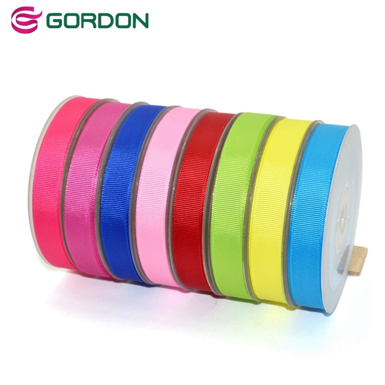 Whole sale ribbons Gordon 100% Polyester satin ribbon cintas para lazos